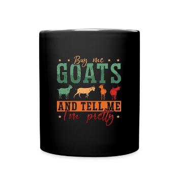 Sheep And Goat Farming Buy Me Goats & Livestock - Full Colour Mug - black - Front