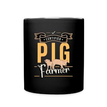 Élevage porcin Certifié Éleveur de porcs Animaux de ferme - Mug uni - noir - Devant