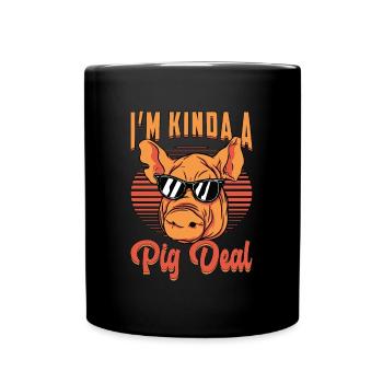 Élevage de porcs Je suis un peu un cochon Deal aime la ferme porcine - Mug uni - noir - Devant