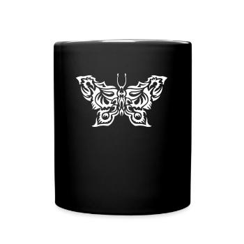 Schmetterling Tribal Butterfly - Full Colour Mug - black - Front