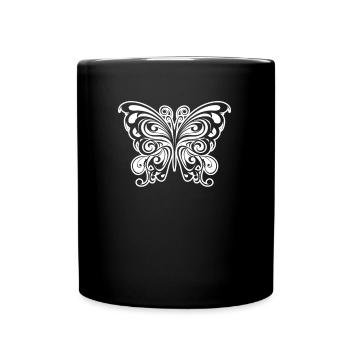 Schmetterling Tribal Butterfly - Full Colour Mug - black - Front