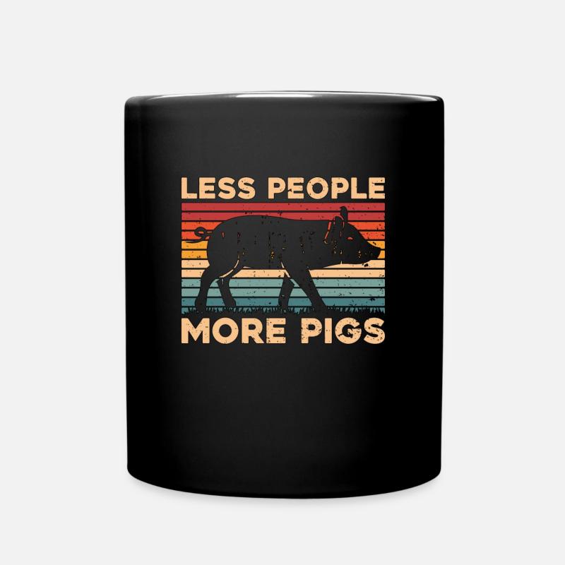 L’élevage porcin : moins d’habitants, plus d’élevage porcin - Mug uni - noir