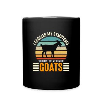 Élevage de chèvres J’ai googlé mes symptômes Animaux de ferme - Mug uni - noir - Devant
