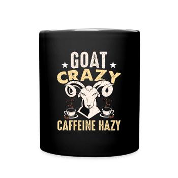Sheep And Goat Farming Goat Crazy Caffeine Farming - Full Colour Mug - black - Front