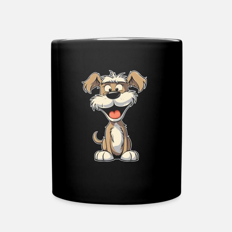 Schnauzer Chien Souriant - Mug uni - noir