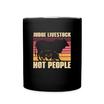 Livestock Breeder Judge Livestock Not Farmers - Full Colour Mug - black - Front