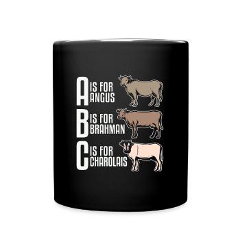 L’éleveur A est pour l’Angus B est pour l’éleveur - Mug uni - noir - Devant