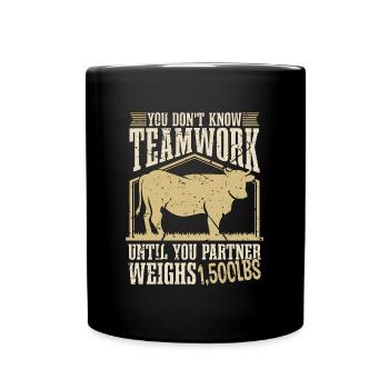 Livestock Breeder You Don't Know Teamwork Breeding - Full Colour Mug - black - Front