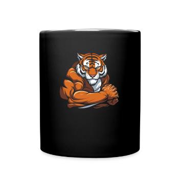 Fitness Tiger - Mug uni - noir - Devant