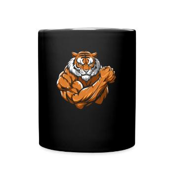Fitness Tiger - Mug uni - noir - Devant