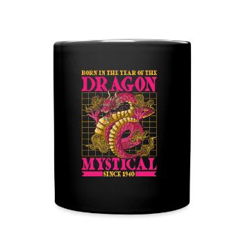 Jahr Des Drachen 2024 - Tasse einfarbig - Schwarz - Vorne