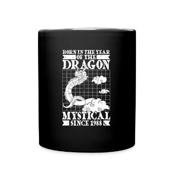 Jahr Des Drachen 2024 - Tasse einfarbig - Schwarz - Vorne