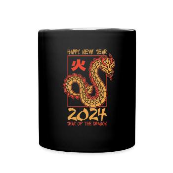 Année du Dragon 2024 - Mug uni - noir - Devant