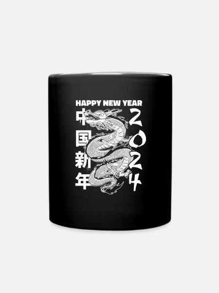 Jahr Des Drachen 2024 - Tasse einfarbig - Schwarz