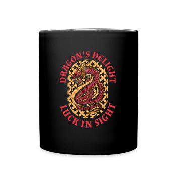 Jahr Des Drachen 2024 - Tasse einfarbig - Schwarz - Vorne