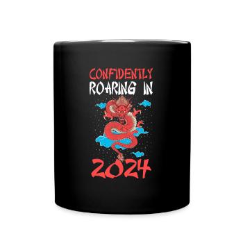 Jahr Des Drachen 2024 - Tasse einfarbig - Schwarz - Vorne