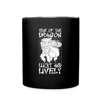 Jahr Des Drachen 2024 - Tasse einfarbig - Schwarz - Vorne