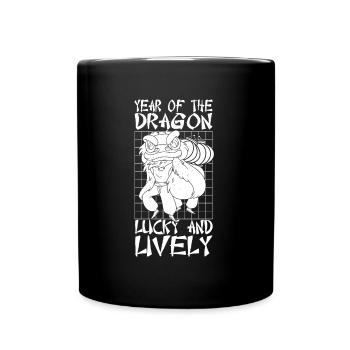 Jahr Des Drachen 2024 - Tasse einfarbig - Schwarz - Vorne