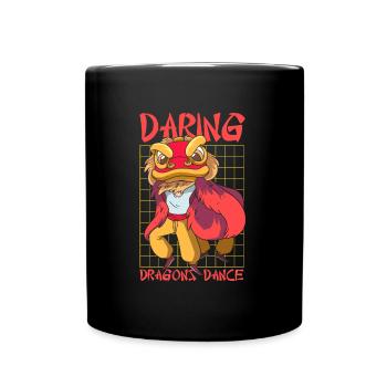 Jahr Des Drachen 2024 - Tasse einfarbig - Schwarz - Vorne