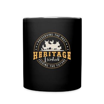 Livestock Breeder Preserving The Past Farm Animals - Full Colour Mug - black - Front