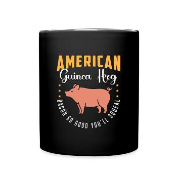 Livestock Breeder American Guinea Hog Livestock - Full Colour Mug - black - Front