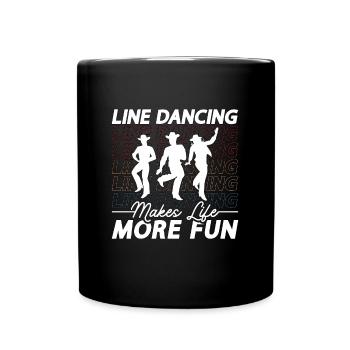 La danse en ligne rend la vie plus amusante Loves Line Dance - Mug uni - noir - Devant