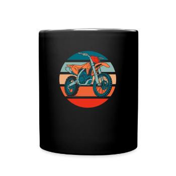 Mx Motocross Dirt Bike - Full Colour Mug - black - Front