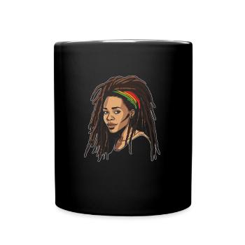 Rasta Hair Dreadlocks Dreads - Full Colour Mug - black - Front
