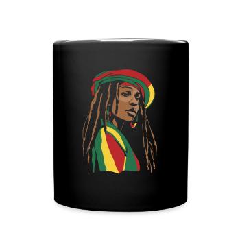 Rasta Hair Dreadlocks Dreads - Full Colour Mug - black - Front