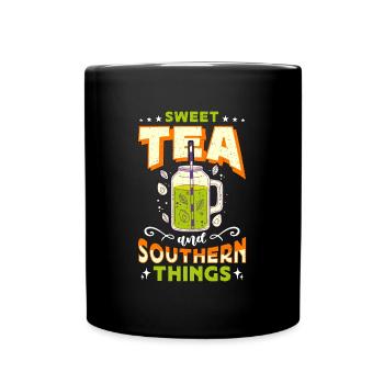 Sweet Tea And Southern Things Southern Food Lover - Full Colour Mug - black - Front