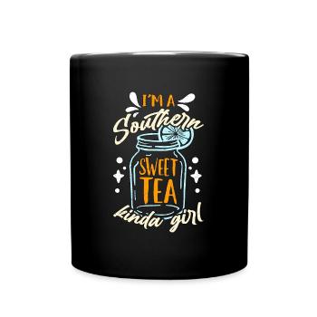Thé sucré Je suis un thé sucré du Sud Nourriture du sud - Mug uni - noir - Devant