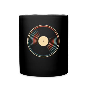 Collectionneur de disques vinyles - Mug uni - noir - Devant