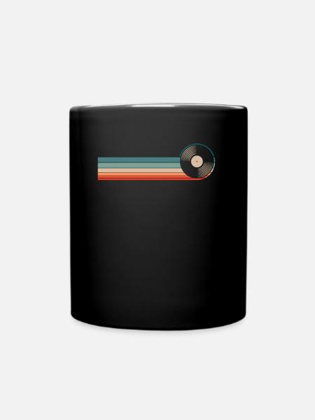 Schallplatte Vinyl Plattensammler - Tasse einfarbig - Schwarz