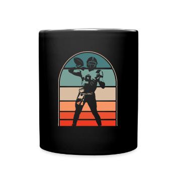 American Football - Tasse einfarbig - Schwarz - Vorne