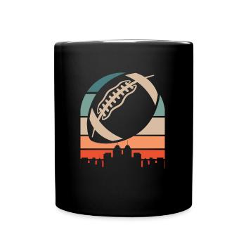 American Football - Tasse einfarbig - Schwarz - Vorne
