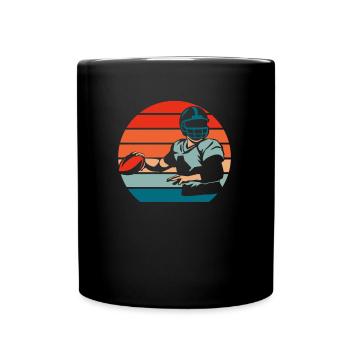 American Football - Tasse einfarbig - Schwarz - Vorne