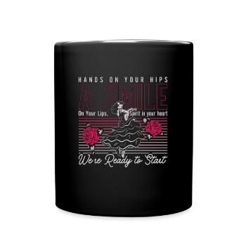Mouvements de danse Les mains sur les hanches Un sourire Dancefloor - Mug uni - noir - Devant