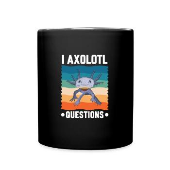 Mignon axolotl drôle mexicain salamandre amant Tee - Mug uni - noir - Devant