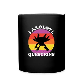 Mignon axolotl drôle mexicain salamandre amant Tee - Mug uni - noir - Devant