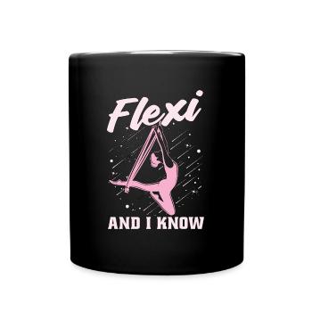Aerialist Flexi And I Know It Loves Aerial Sports - Full Colour Mug - black - Front