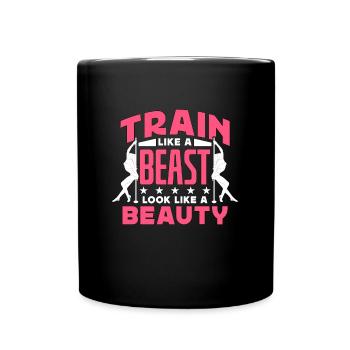 Pole Dance Entraînez-vous comme une bête Look Pole Dance - Mug uni - noir - Devant