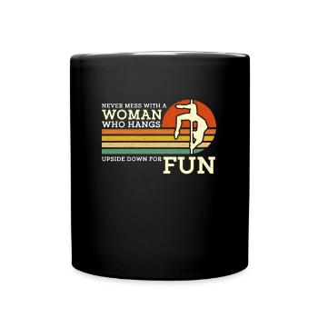 La pole dance ne joue jamais avec une femme qui fait du pole fit - Mug uni - noir - Devant