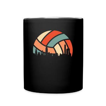 Volleyball Volleyballer - Tasse einfarbig - Schwarz - Vorne