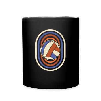 Volleyball Volleyballer - Tasse einfarbig - Schwarz - Vorne