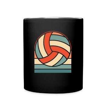 Volleyball Volleyballer - Tasse einfarbig - Schwarz - Vorne