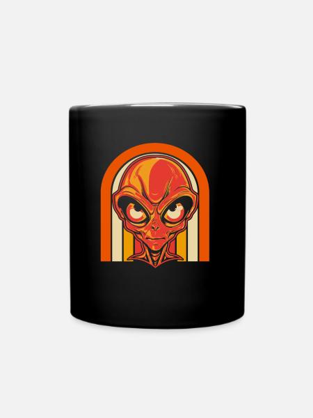 Alien Außerirdischer - Tasse einfarbig - Schwarz