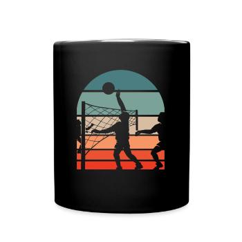 Volleyball Volleyballer - Tasse einfarbig - Schwarz - Vorne
