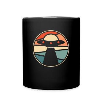 Alien Außerirdischer - Tasse einfarbig - Schwarz - Vorne