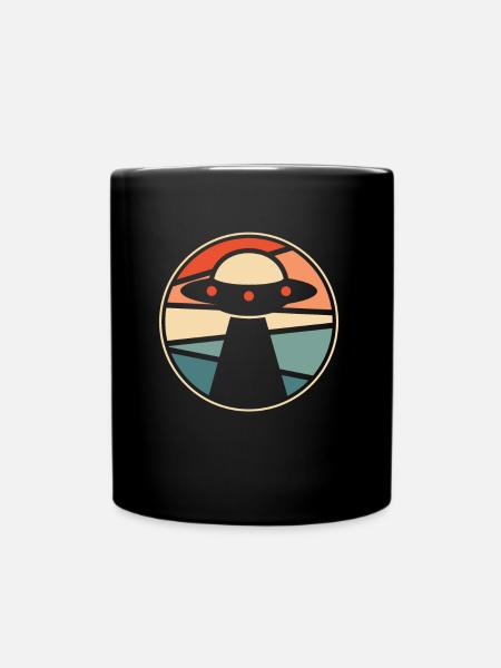 Alien Außerirdischer - Tasse einfarbig - Schwarz
