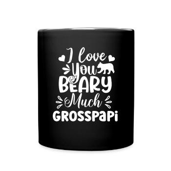 Ich liebe dich Grosspapi Schweiz Opa - Tasse einfarbig - Schwarz - Vorne